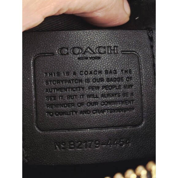 Coach Medium Leather Shoulder Bag Black - Picture 10 of 12